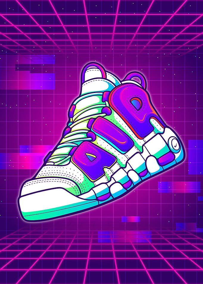 Uptempo Neon Shoes