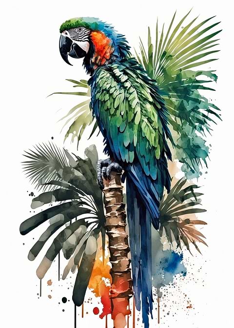 Tropical Oasis — kitchen metal wall art