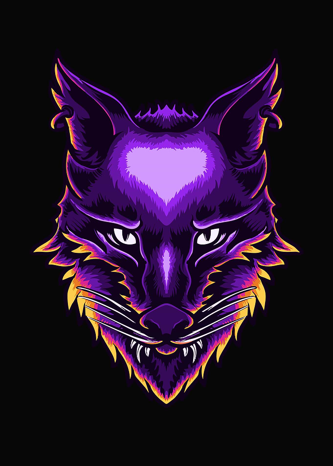 Wolf head character