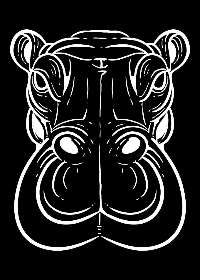 Tribal Hippopotamus Animal