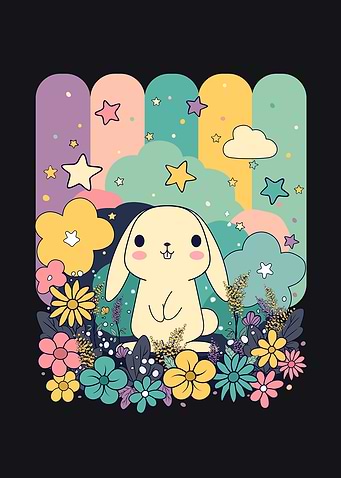 Cute Cartoon Easter Bunny