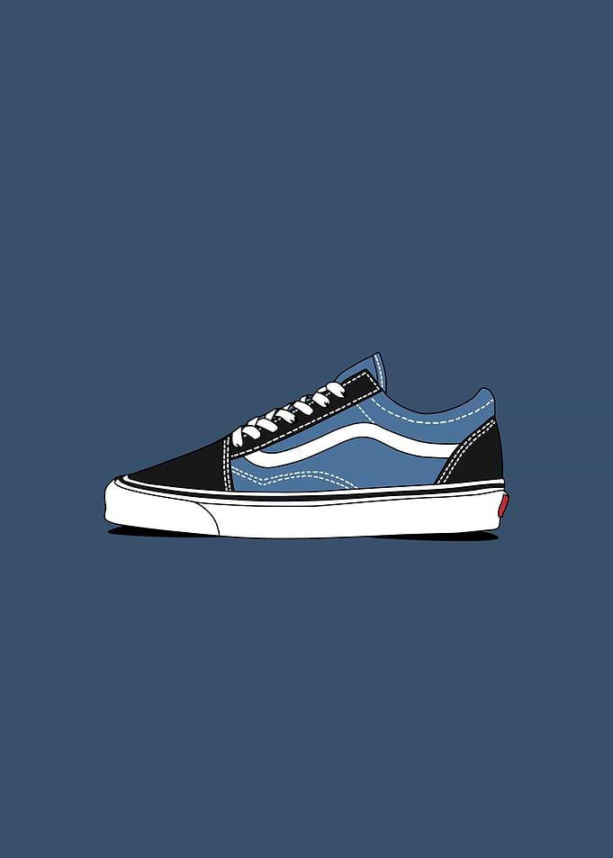 old skool classic blue
