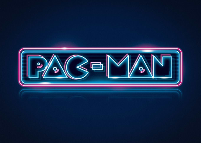 PAC-MAN Logo Neon
