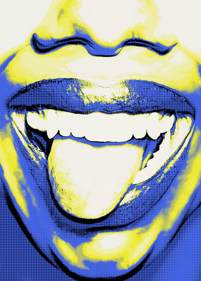Lips woman closeup vertica