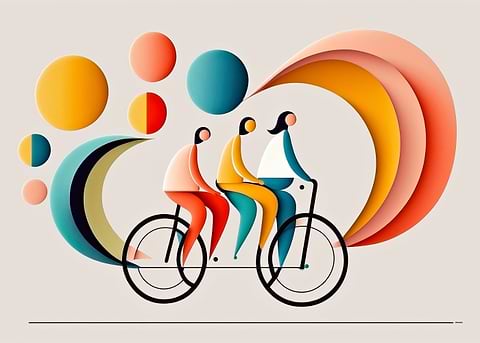 Bike Trio — metal poster wall art