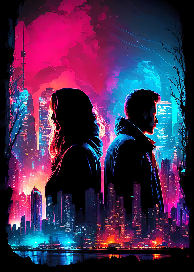Neon Nightscape Romance