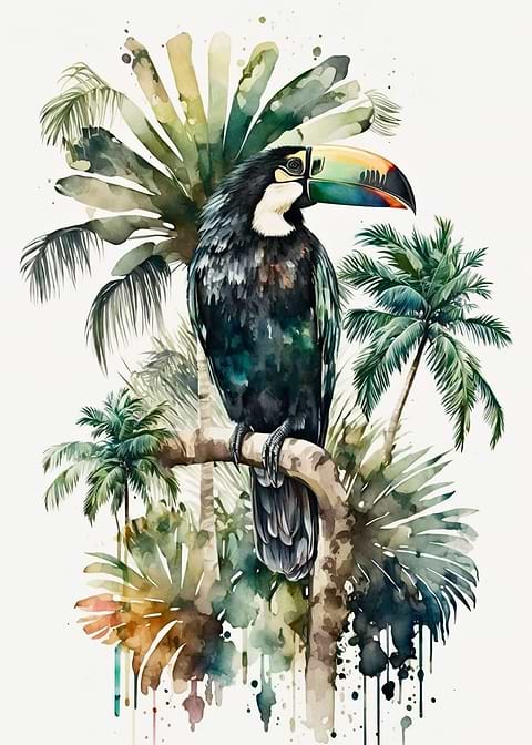Palm Trees and Paradise — kitchen metal wall art