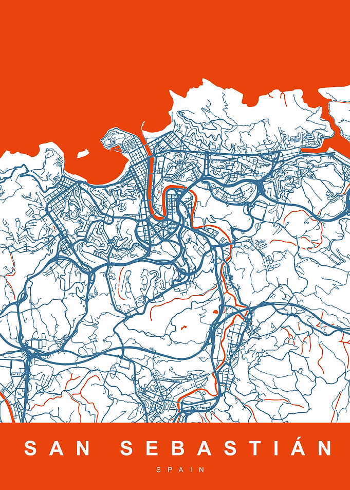 Map SAN SEBASTIAN SPAIN