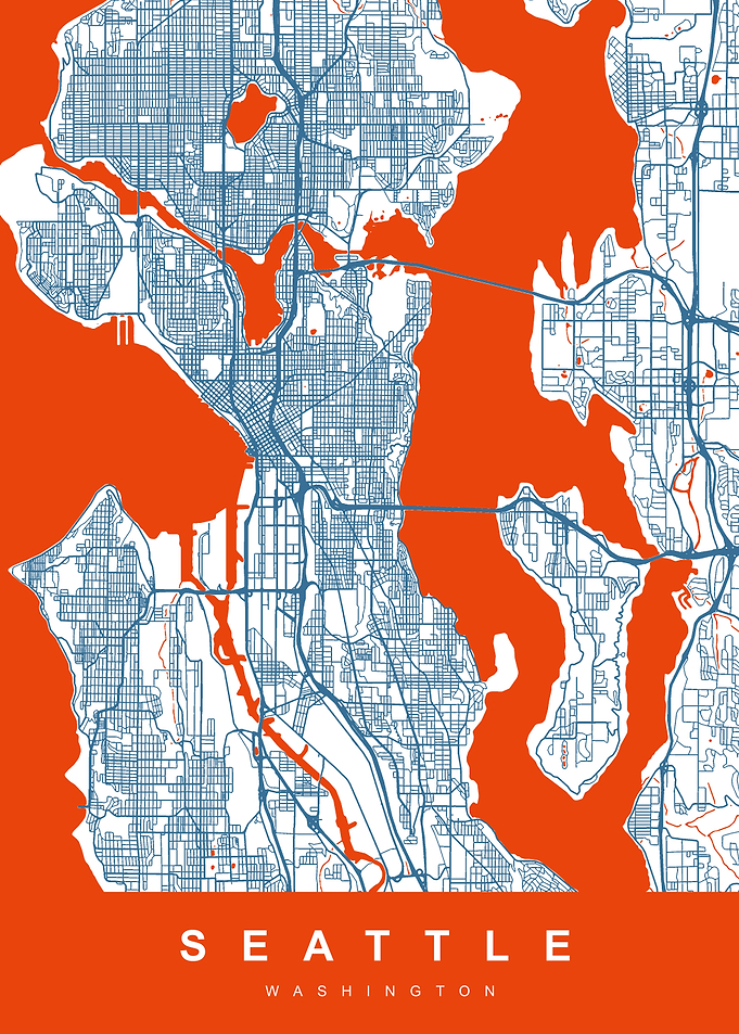 Map SEATTLE WASHINGTON