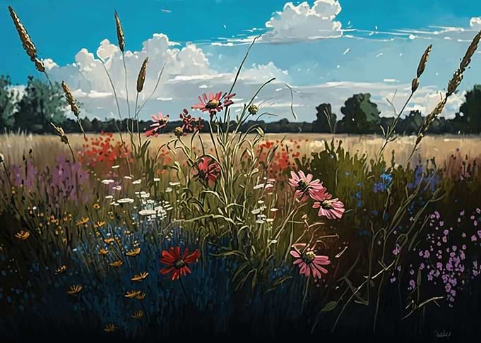 Wild Flowers Watercolor