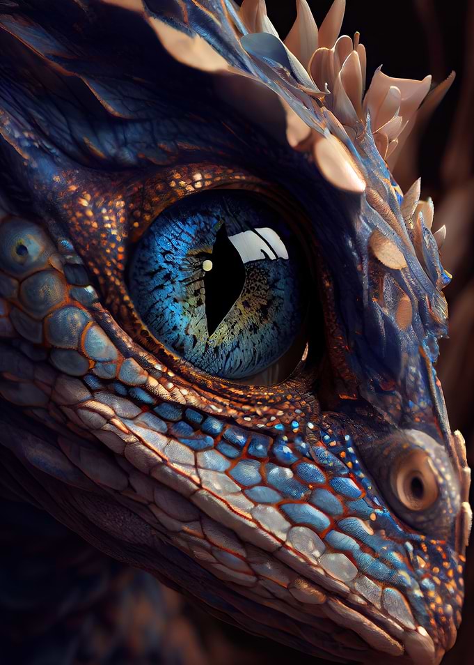 Fantasy dragon blue eye