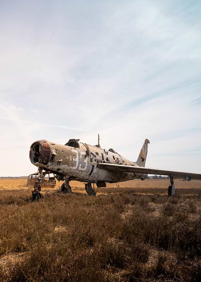 Abandoned military plane