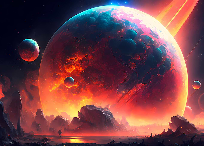 Close View of Planet