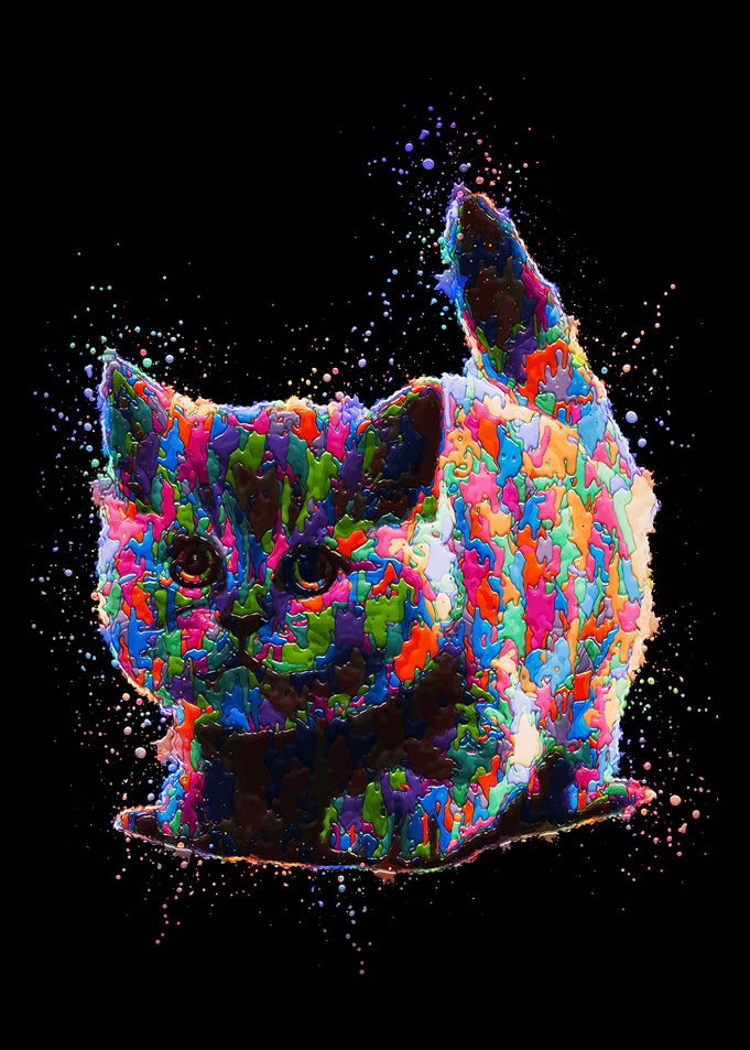 Funny Cat Painting