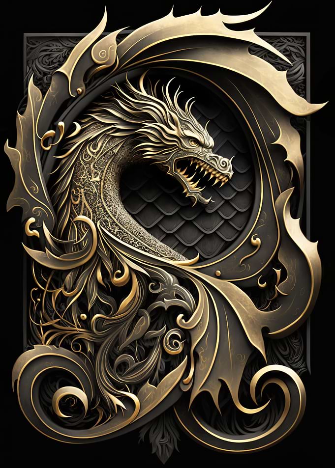 Mighty Dragon Art Deco