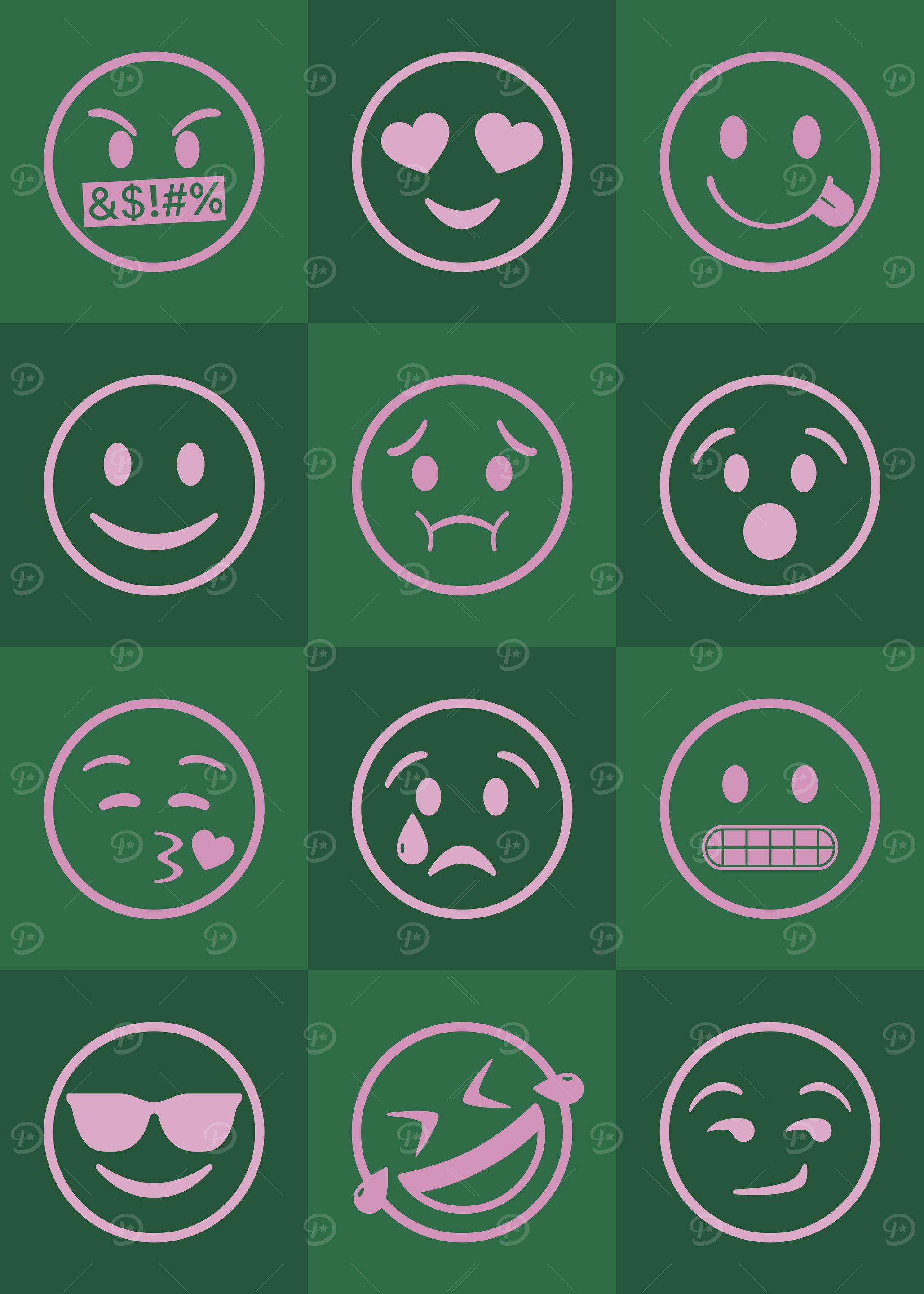Emoji Expressions Green