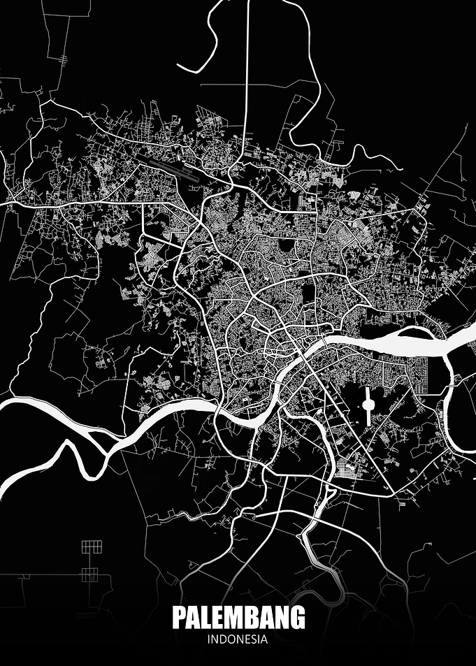 Palembang Indonesia Map