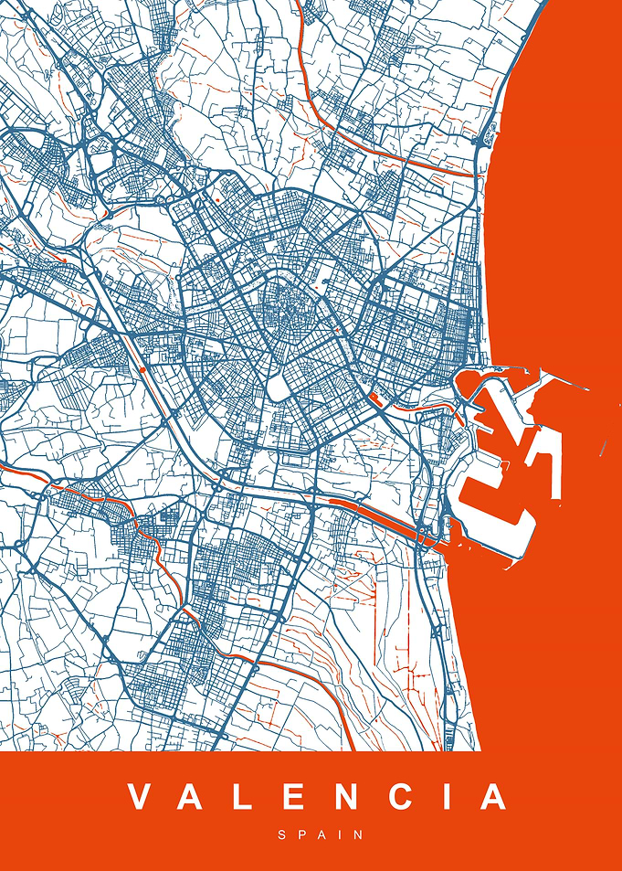 Map VALENCIA SPAIN