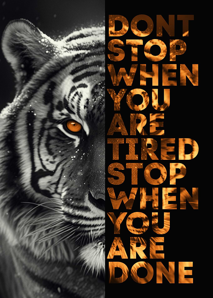 Tiger Animal Motivational