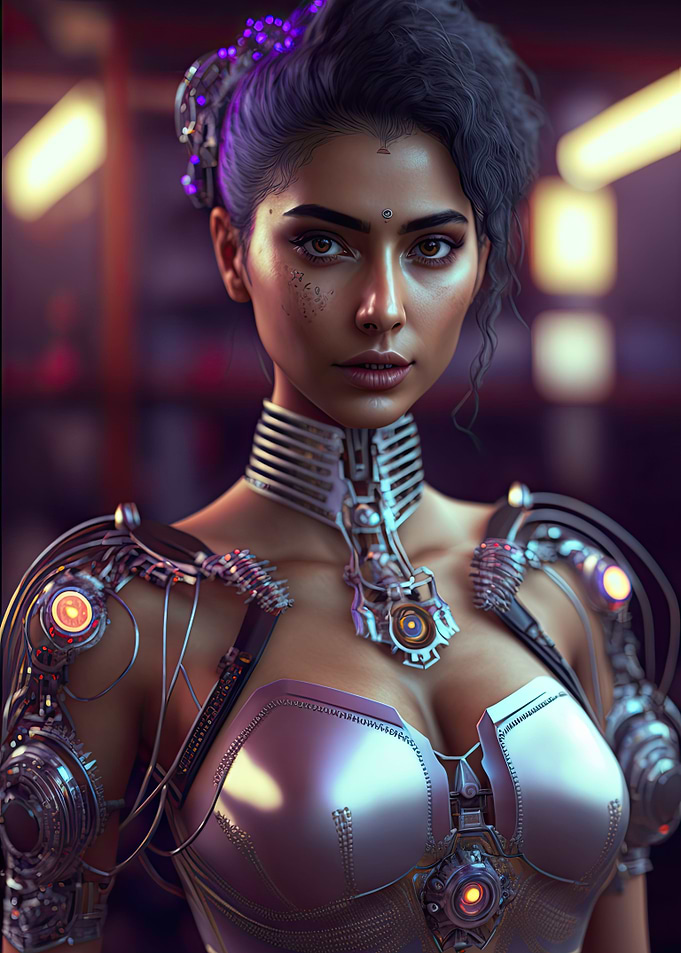 Cyberpunk Female Warrior