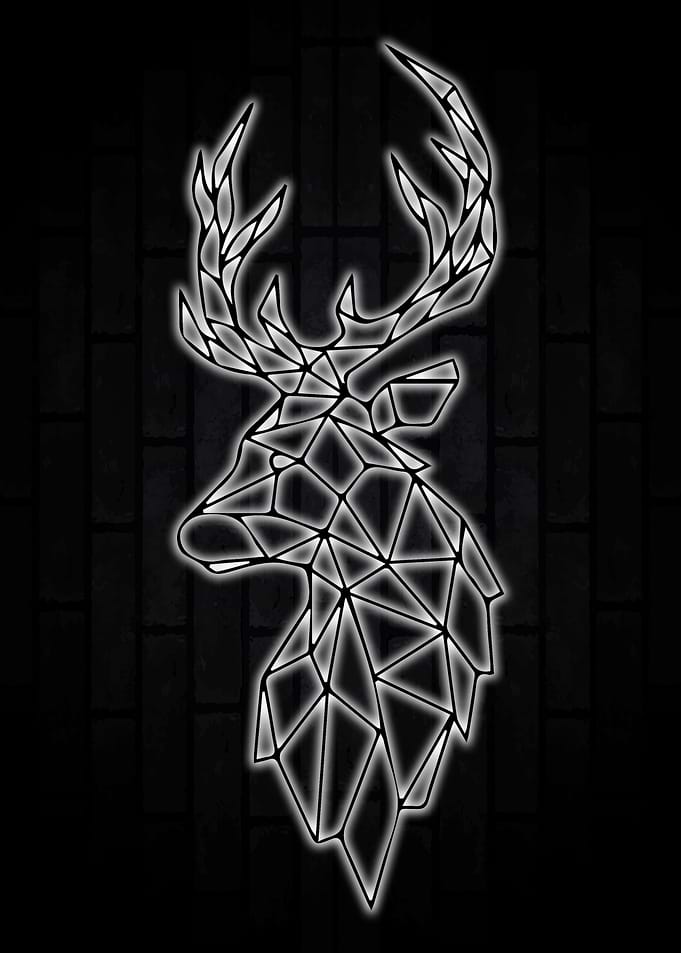 Deer Geometric Neon animal