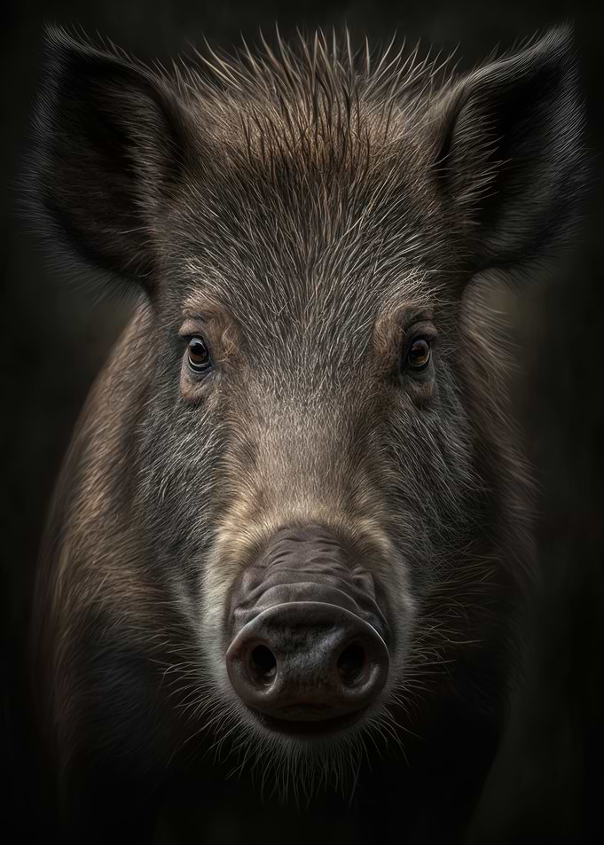 Wild boar portrait
