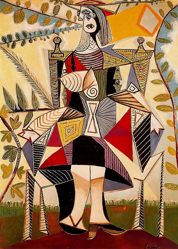 seated woman in garden