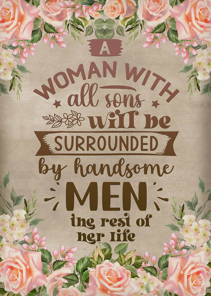 A woman with all sons