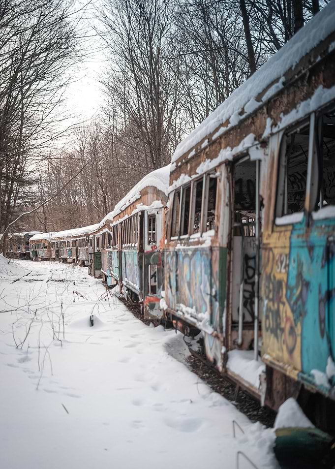 Abandoned train