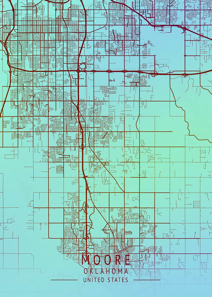 Moore USA City Map
