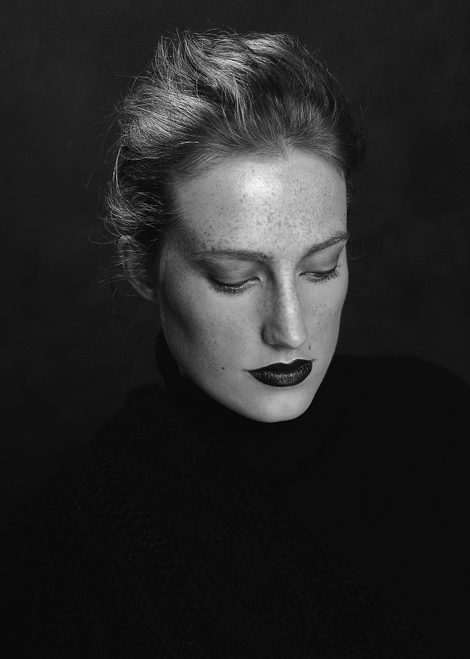 Woman in black