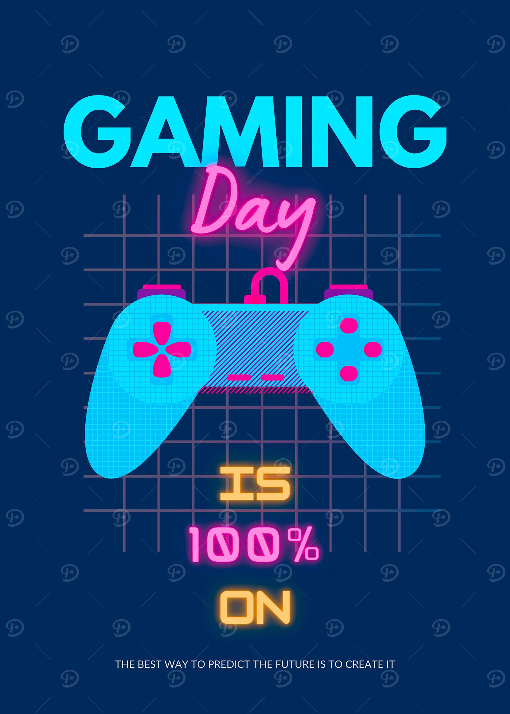 Cyber neon Gaming day