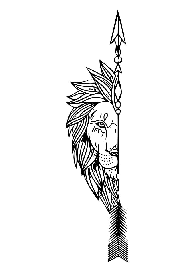 Lion Partner Line Art