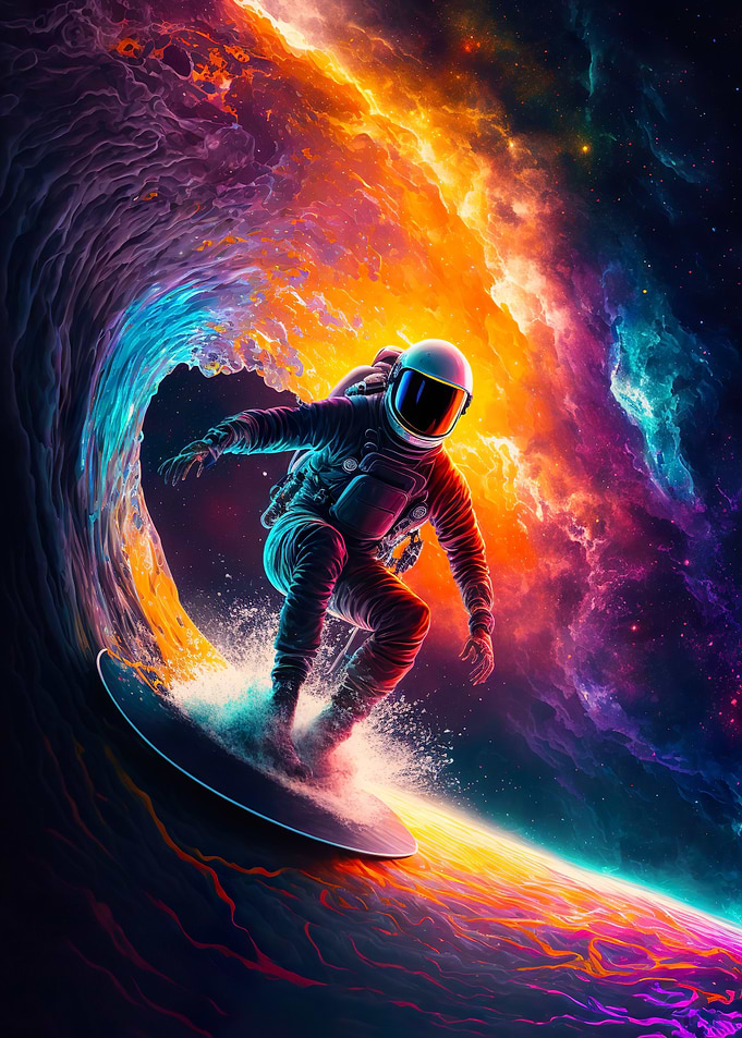 Surfing Astronaut