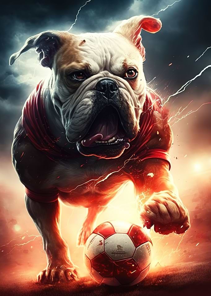 football dog neon