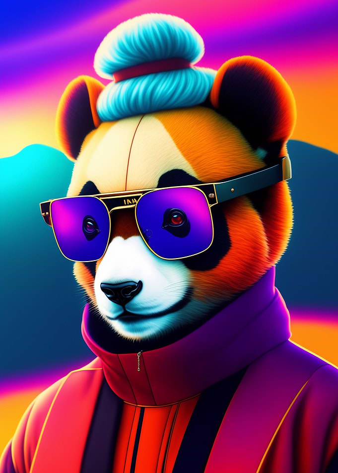 Cyber Punk DJ Panda Cool
