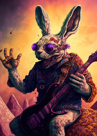 Rabbit Guitar Animal