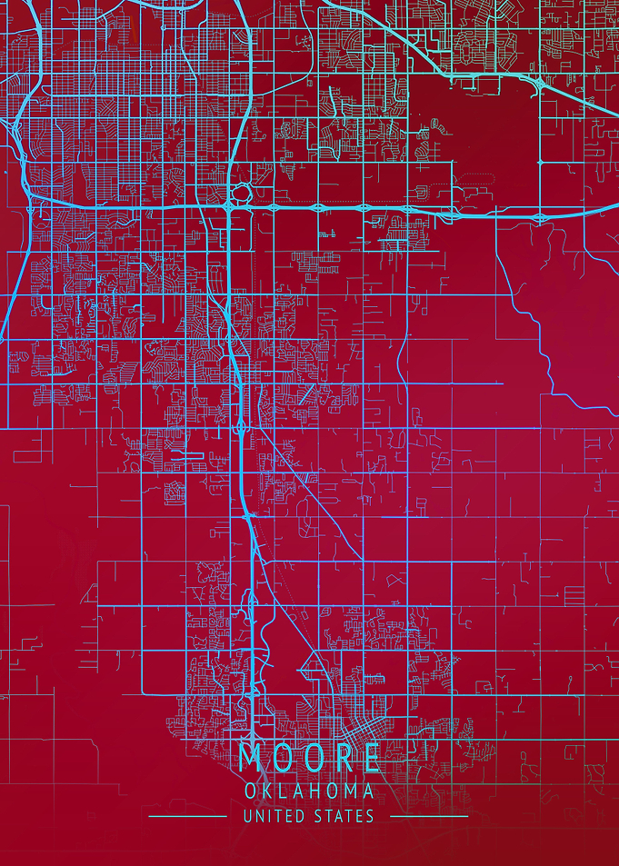 Moore USA City Map