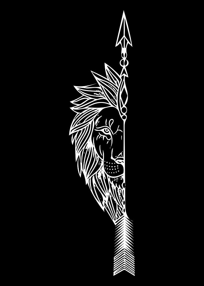 Lion Partner Line Art