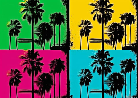 Colorful Canopy — metal poster wall art
