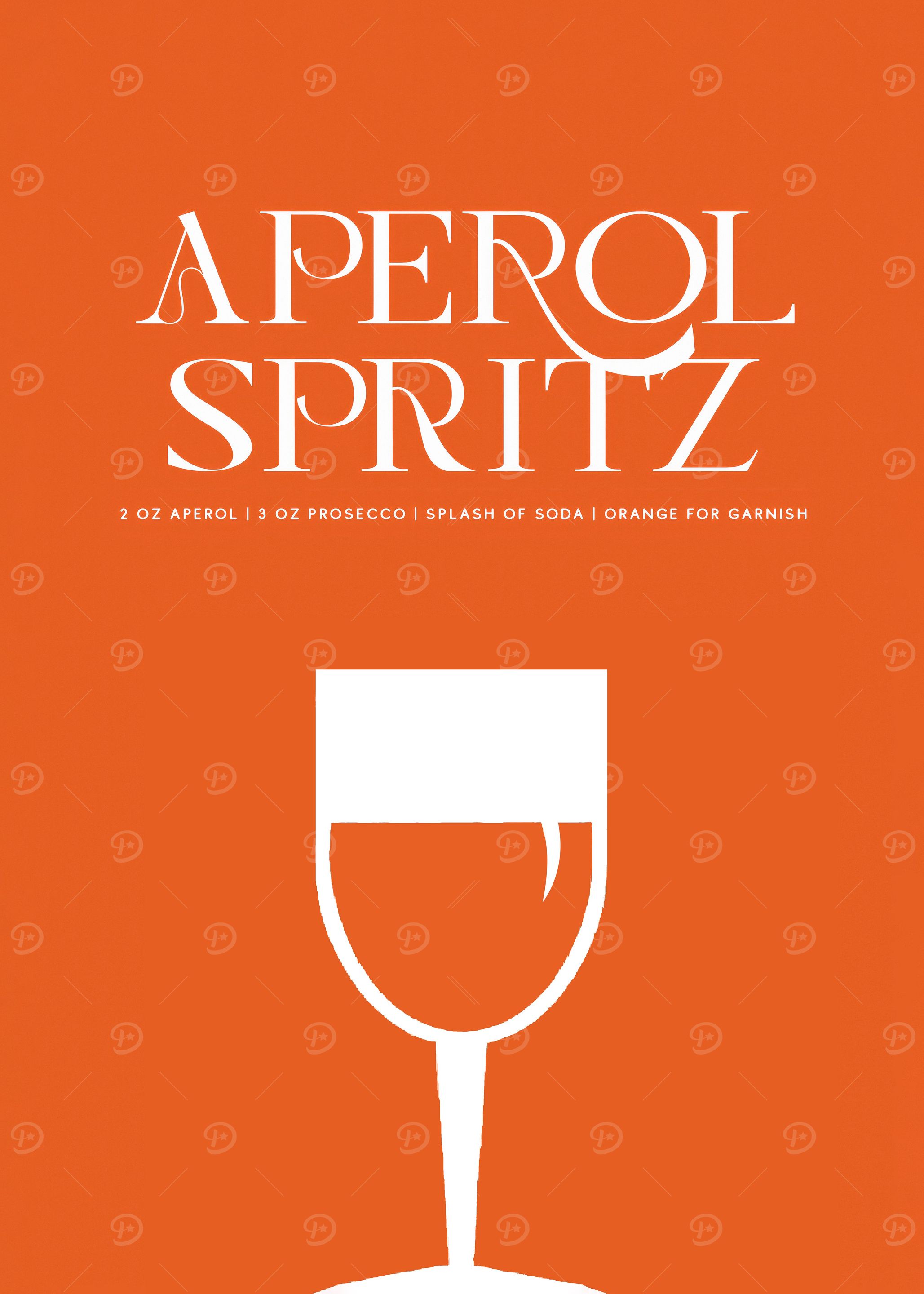 Orange Glass Aperol Spritz