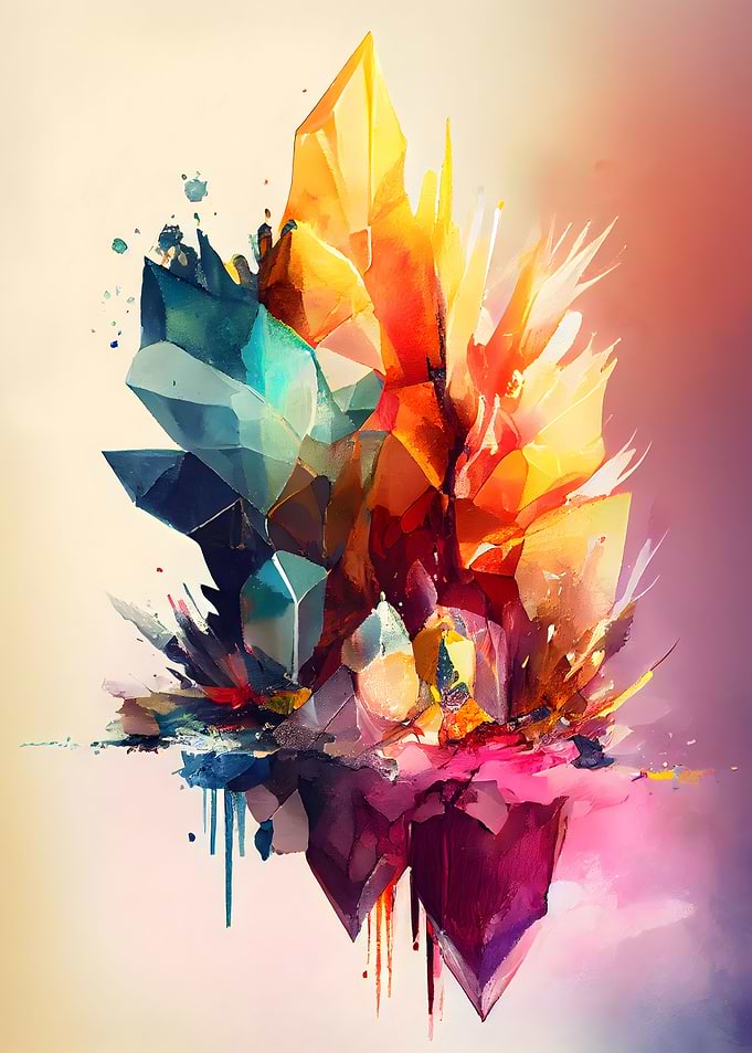 Crystal Watercolor Art