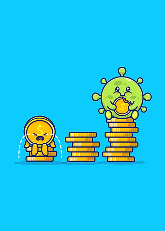 Cute Virus With Coin Money