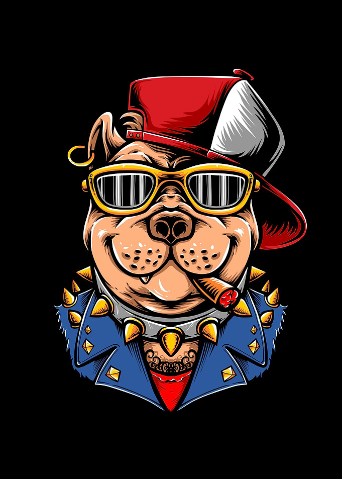 Gangster dog character