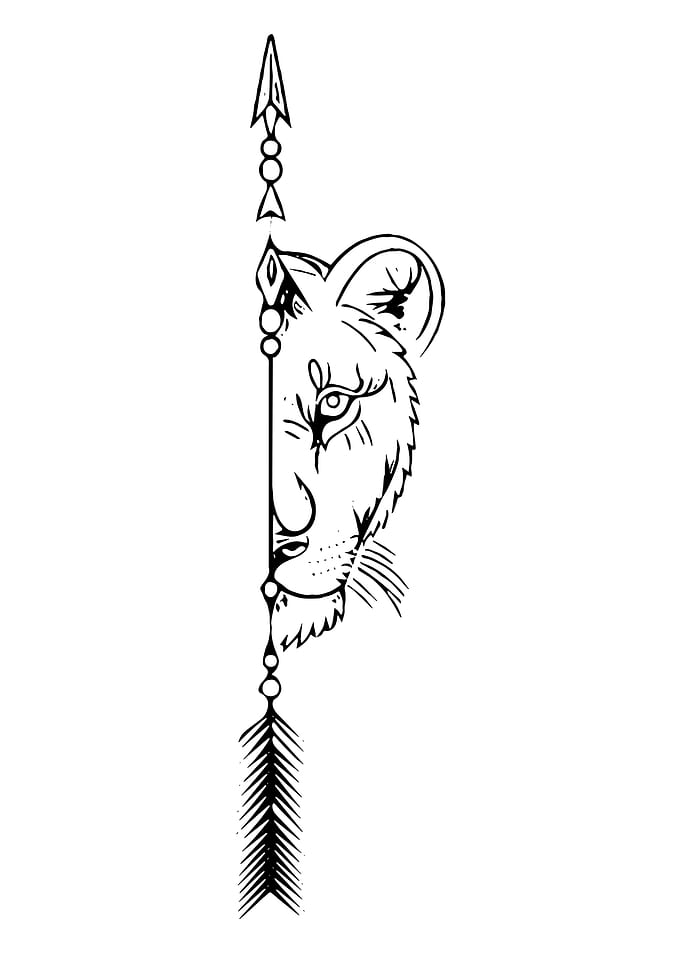 Lioness Partner Line Art