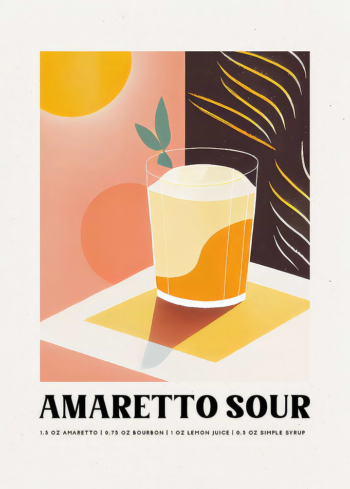 Amaretto Sour Boho Art