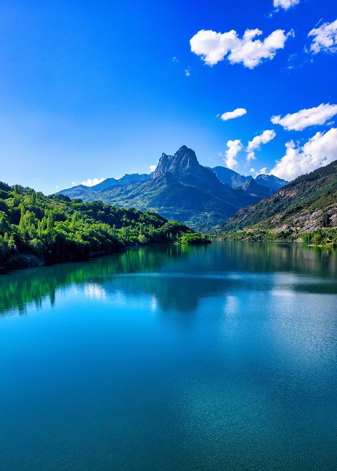 Lake landscape calm blue