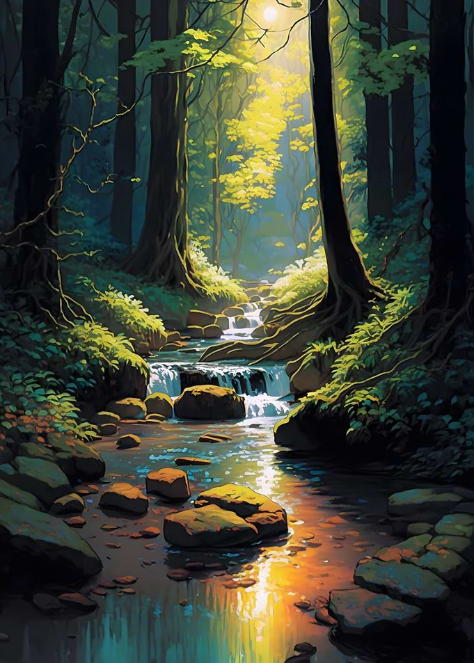 Stream Through the Woods