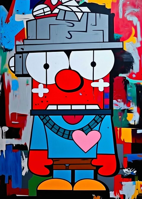 Colorful Pop Art Icon — metal poster wall art