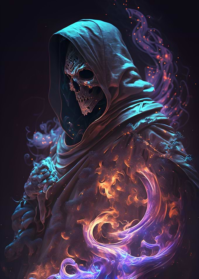 Grim Reaper Formed By Dust